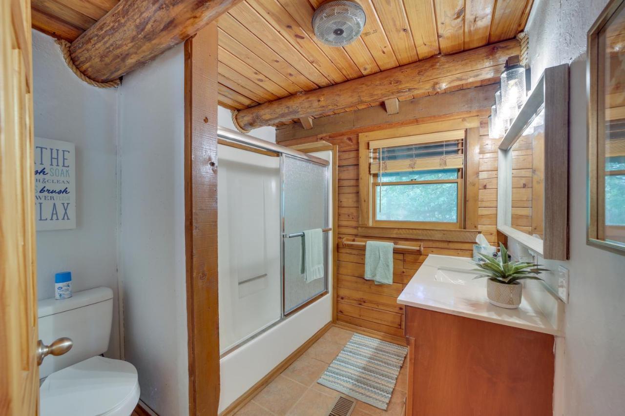 Modern Fairland Log Cabin With Lake Access! Exterior photo