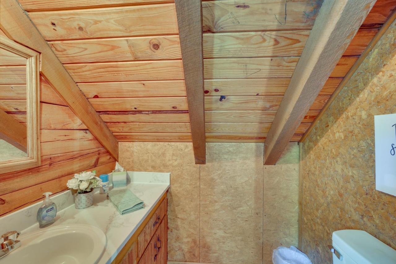 Modern Fairland Log Cabin With Lake Access! Exterior photo