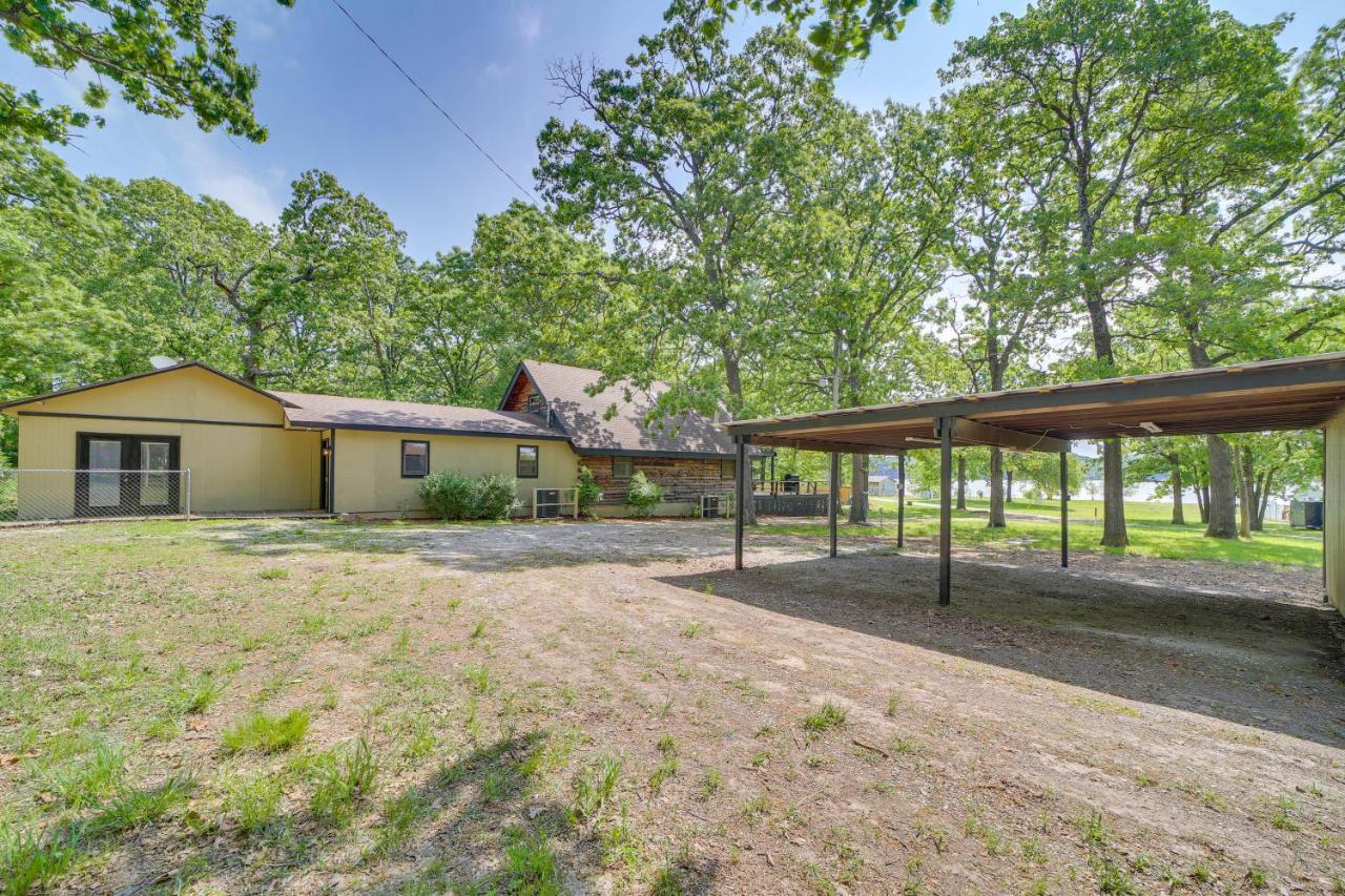 Modern Fairland Log Cabin With Lake Access! Exterior photo